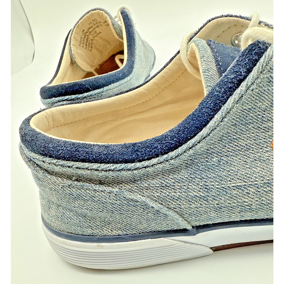 Polo Ralph Lauren Faxon Low Sneaker Men Denim Blue Size 11.5D EU 45 - Picture 7 of 12